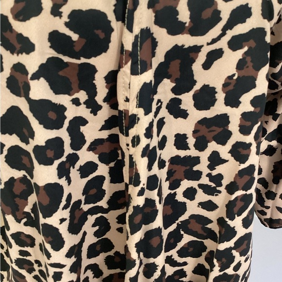 Stylish Leopard Print V-Neck Blouse (NWOT) Color: Leopard) - Picture 6 of 6